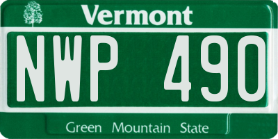 VT license plate NWP490
