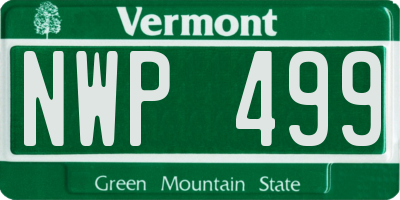 VT license plate NWP499