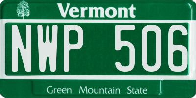 VT license plate NWP506
