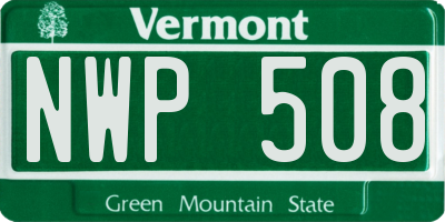 VT license plate NWP508
