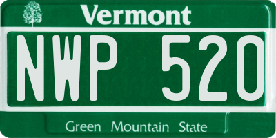 VT license plate NWP520
