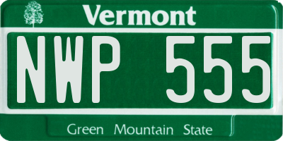VT license plate NWP555