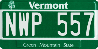 VT license plate NWP557
