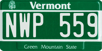 VT license plate NWP559