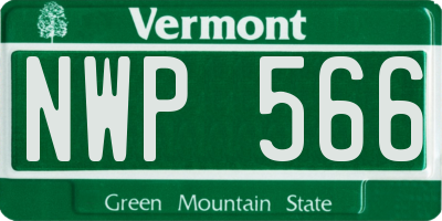 VT license plate NWP566