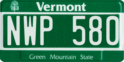 VT license plate NWP580