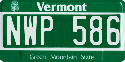 VT license plate NWP586