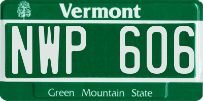 VT license plate NWP606