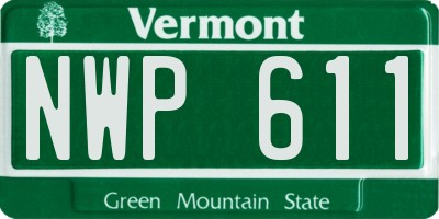 VT license plate NWP611