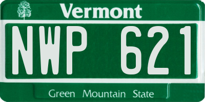 VT license plate NWP621