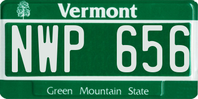 VT license plate NWP656