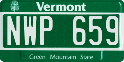 VT license plate NWP659