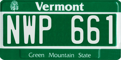 VT license plate NWP661