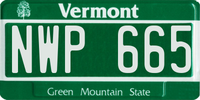 VT license plate NWP665