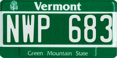 VT license plate NWP683