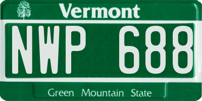 VT license plate NWP688