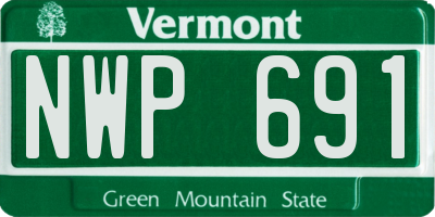 VT license plate NWP691