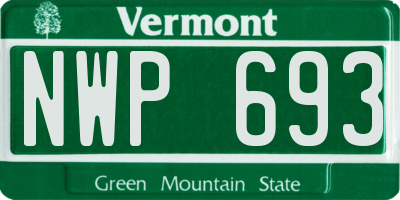 VT license plate NWP693