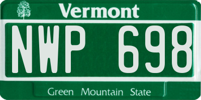 VT license plate NWP698