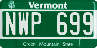 VT license plate NWP699
