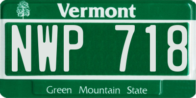 VT license plate NWP718