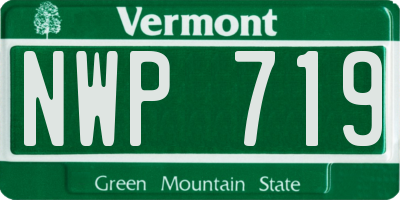 VT license plate NWP719