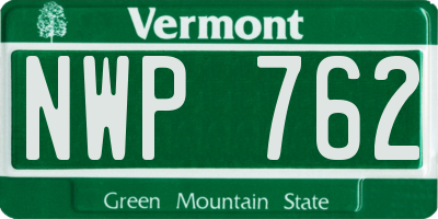 VT license plate NWP762