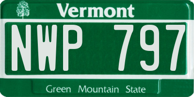 VT license plate NWP797