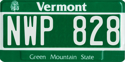 VT license plate NWP828