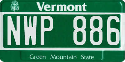 VT license plate NWP886