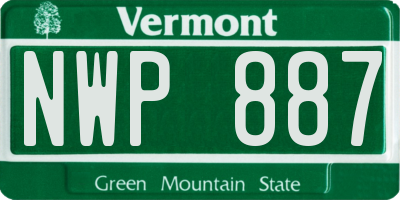 VT license plate NWP887
