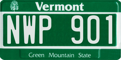 VT license plate NWP901