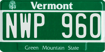 VT license plate NWP960
