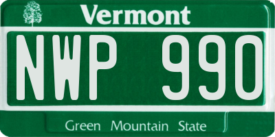 VT license plate NWP990