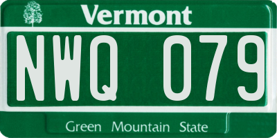 VT license plate NWQ079