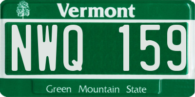 VT license plate NWQ159