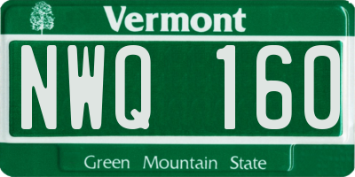VT license plate NWQ160