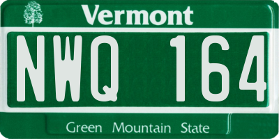 VT license plate NWQ164