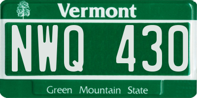 VT license plate NWQ430