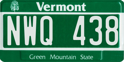 VT license plate NWQ438
