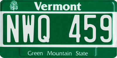 VT license plate NWQ459