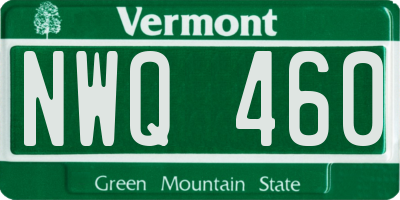 VT license plate NWQ460