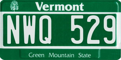 VT license plate NWQ529