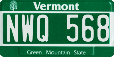 VT license plate NWQ568