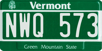 VT license plate NWQ573