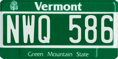VT license plate NWQ586