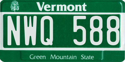 VT license plate NWQ588