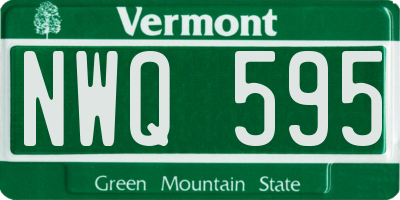 VT license plate NWQ595