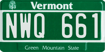VT license plate NWQ661