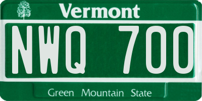 VT license plate NWQ700